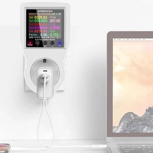 16A Tuya WIFI Smart Socket AC220V 110V Vatímetro digital Enchufe DE LA UE Consumo de electricidad Energía KWH Medidor de energía de EE. UU. - Product Image 4