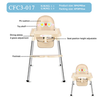 Table à manger portable pour bébé Clafbebe avec hauteur réglable et table à manger pliable pour bébé, chaise à manger en plastique pour bébé en vente