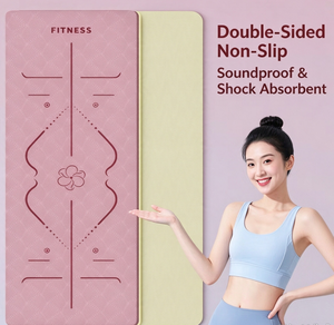 Tapis de yoga antidérapant et inodore, extra large et large, absorbant les chocs, pour la maison, la salle de sport et le Pilates - Product Image 3