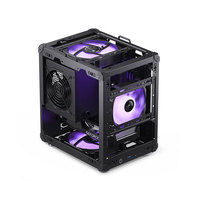 Boîtier PC JONSBO C6 Mid Tower MicroATX en acier avec poignée réglable, alimentation ATX Type-C, support pour radiateur 75 mm, longueur 200-255 mm