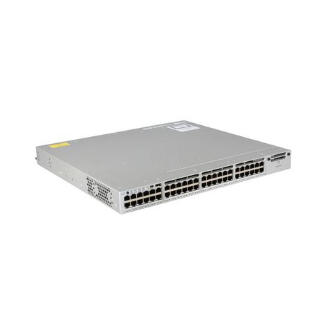 Used WS-C3850-48F-S C3850-48F Switch Layer 3 - 48 * 10/100/1000 Ethernet POE+ ports - IP Base - managed- stackable