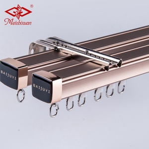 Puertas correderas de aluminio carril silencio <span class=keywords><strong>Gliss</strong></span> Ceil pista cortina doble pista - Product Image 4