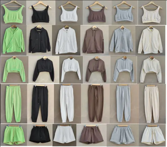 Ensemble 2 pièces sweat à capuche et pantalon, haut court, couleur unie, personnalisé, pour femmes, printemps