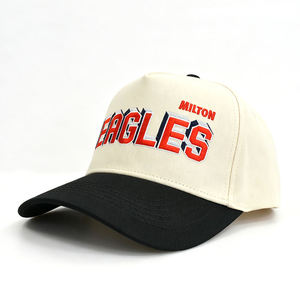 Casquette de baseball structurée bicolore à 5 panneaux, personnalisable avec logo brodé 3D multicouche, pour équipes sportives, style trucker, vente en gros - Product Image 3