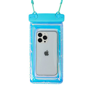 Waterproof Phone Case Transparent Iridescent Blue 7.2 Inch Touchscreen Swimming Rafting Beach Use - Product Image 2