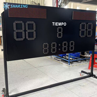 Tableau de scores électronique LED professionnel pour matchs de cricket en plein air sur support roulant
