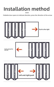 Cử<span class=keywords><strong>a</strong></span> accordion trong suốt tiết kiệm không gian cho phân vùng văn phòng và nhà - Product Image 5