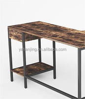 Bureau d'ordinateur en forme de L Bureau d'angle en bois de style industriel Bureau d'étude Table PC Escritorio de oficina
