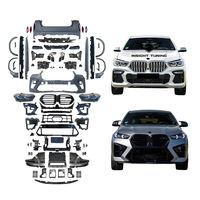 Kit de Carrocería Estilo X6M para BMW X6 G06 2020-2023, Actualización 2024 LCI F96, Parachoques, Faros Delanteros, Luces Traseras, Conversión de Plástico PP