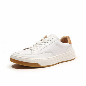 Chaussures de marche décontractées en cuir de qualité supérieure personnalisées, chaussures de marche fitness pour hommes, noires - Product Image 4