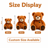 Peluche d'ours personnalisée directement de l'usine, en tissu super doux, anti-stress, pour fêtes, personnage en peluche OEM ODM