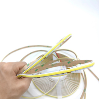 Lampu Strip LED COB Tembaga 2-kawat Dua Warna CCT 10M 24V Dapat Diredupkan Fleksibel 2700K~6500K 8MM 6+6W IP33 Ra90 Lampu Natal