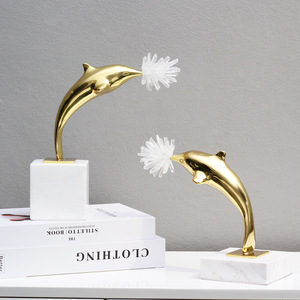 מתיסט יוקרתי מתכת פיסתן קריסטל דולפין & אריה ים לעיצוב הבית או יום הולדת/יום מתנה רעיון מתנה - Product Image 6