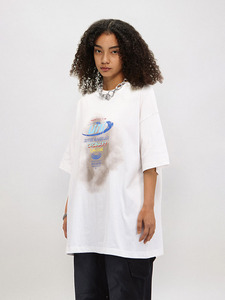 T-shirt a manica corta con stampa casual a manica corta personalizzata per uomini e donne di alta qualità <span class=keywords><strong>in</strong></span> generale nuova maglietta 260G americana con scollatura piccola - Product Image 4