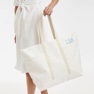 Sac fourre-tout d'été imperméable en nylon enduit de vinyle blanc personnalisé grande capacité résistant à l'eau avec plusieurs poches - Product Image 2