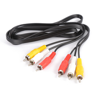 Cordon de câble audio-vidéo composite AV de haute qualité 3RCA mâle à 3RCA mâle en PVC pour lecteurs DVD