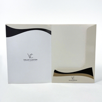 Carpeta de Presentación A4 Personalizada con Logotipo de Marca de Lujo, Papel Brillante, Cartón, Plegable, para Documentos