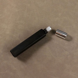 10ml New Style Black Roll on <b>Bottle</b> Square Thick Bottom <b>Perfume</b> Essential Oil Glass Roller Ball <b>Bottle</b> - Product Image 3