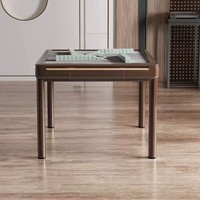 Table de Mahjong Moderne en Métal 110V, Entièrement Automatique, Pliable, Silencieuse, avec Conception de Montagnes Russes Rotatives et Fonctionnalités Sparrow Bass