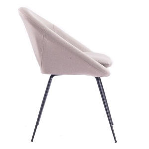Modern <strong>Linen</strong> Fabric Living Room <strong>Chairs</strong> Leisure <strong>Chair</strong> With Black Powder Coated Legs - Product Image 3