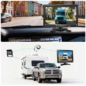 7 Inch 1024*600 Pixels <b>Car</b> Monitor With Night Vision Waterproof <b>Reverse</b> Backup <b>Camera</b>, Aid <b>for</b> Truck Minibus Van LED Night - Product Image 5