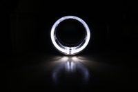 VAHID 12V 2025 Populaire en stock Nouveau Phare universel blanc LED de 3 pouces avec cache IP67 étanche et yeux d'ange