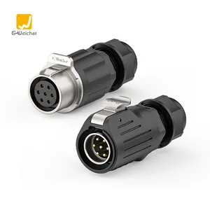 M12 8pin Socket Ip67 Waterdichte Power Connector Voor Verlichting Led Scherm Signaalvoeding Ronde Verlichtingsconnectoren