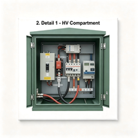 Poste de transformateur mobile triphasé immergé dans l'huile 132 kV 67 MVA LEEEC MSS-67T/132 à double enroulement HV/LV 50/60 Hz pour l'exploitation minière
