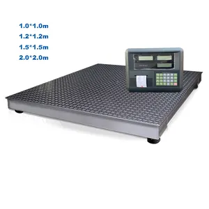 1*1m 1 Ton Industrial Digital Platform Floor Weighing Scale Whole Set With 1t Load Cell And A12e Indicator