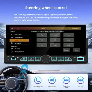 Универсальный автомобильный MP5-плеер OLIVER с 6,86-дюймовым сенсорным экраном, быстрой зарядкой Type-C и беспроводным CarPlay - Product Image 3