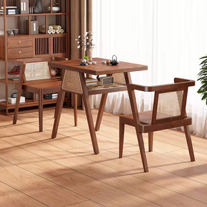 XY-Best Sedia in Vimini di Legno, Tavolo e <span class=keywords><strong>Sedie</strong></span> da Pranzo per Casa e Hotel, Impilabili per Cortile e Negoziazioni - Product Image 1