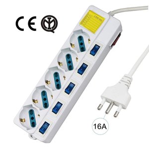 สายไฟมี5 SCHUKO 10/16A ซ็อกเก็ต + 6สวิตช์เปิด/ปิดอิสระสายเคเบิล1.5เมตร - Product Image 3