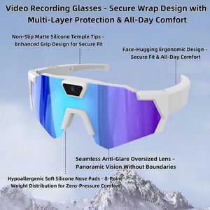 <span class=keywords><strong>Gafas</strong></span> <span class=keywords><strong>de</strong></span> Sol Inteligentes con Video y Logotipo Personalizado al por Mayor, <span class=keywords><strong>Gafas</strong></span> <span class=keywords><strong>de</strong></span> Video Deportivas HD 1080P <span class=keywords><strong>para</strong></span> Esquí, Senderismo, Aventuras y Viajes - Product Image 5