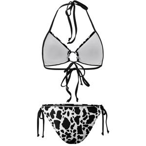 Traje de Baño de Lujo Personalizado con Estampado de Vaca, Talla Grande, Conjunto de Dos Piezas, Traje de Baño Deportivo, Bikini de Tiras, Ropa de Playa para Mujer - Product Image 3