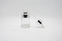 Flacon compte-gouttes cylindrique en verre ambré transparent de haute qualité 20ml 30ml 50ml avec bouchon à vis pour huiles essentielles, gravure personnalisée, diffuseur avec logo sur mesure