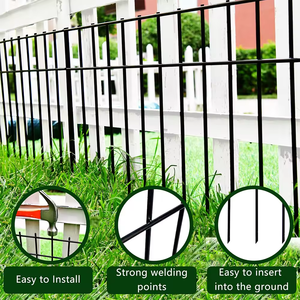 Valla temporal de espaciado con pinchos de <span class=keywords><strong>2</strong></span> pulgadas para perros, animales pequeños/medianos, calibre 4, barrera decorativa subterránea para jardín, seguridad - Product Image 4