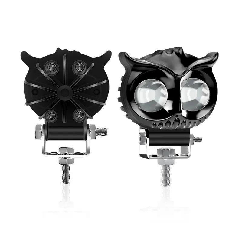 30w Owl Design Dual Color LED fendinebbia per moto Twin Head Light faro LED Spot ausiliario luci a LED per Harley