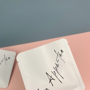 Sacchetto Mini Piatto in Alluminio con Logo Personalizzato, Termosaldato su <span class=keywords><strong>3</strong></span> Lati, Apertura Superiore, per Alimenti in Polvere, Caffè, Tè, Piccola Confezione - Product Image 4
