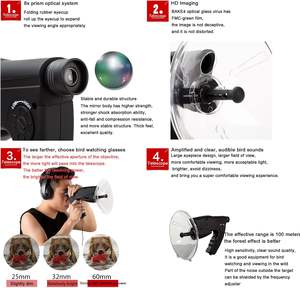 DISPOSITIVO <span class=keywords><strong>DE</strong></span> <span class=keywords><strong>ESCUCHA</strong></span> ORBITOR CON GRABADOR DIGITAL, Micrófono Parabólico, Telescopio Monocular, Auriculares, <span class=keywords><strong>Escucha</strong></span> <span class=keywords><strong>de</strong></span> Largo Alcance - Product Image 3