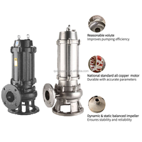 Pompa Air Limbah Submersible Listrik Tekanan Rendah Bertenaga Motor AC 1-8HP OEM Baja Tahan Karat Harga Kompetitif