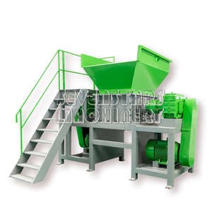 Double Shaft Shredder plastic pallet buckets Crushing Machine