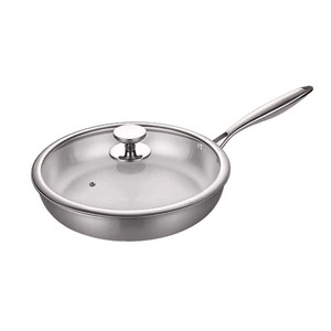 Poêle à frire extra épaisse antiadhésive en acier inoxydable 316, ronde, durable, pour la maison, steak, crêpes, cuisinière à induction, cuisinière à gaz - Product Image 3