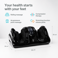 Populaire Appareil de Massage Électrique Pieds et Mollets pour Usage Domestique, Pression d'Air Vibrante Chauffante, Tissus Profonds, pour la Circulation Sanguine des Jambes