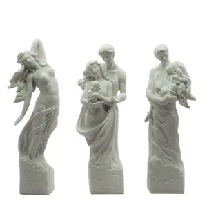 白色树脂天使童话雕像，用于家居装饰或活动