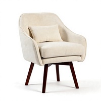 Chaises de salle à manger en bois VANBOW, style tendance, fauteuil en tissu, chaise de détente