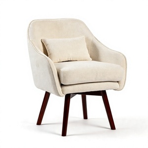 Chaises de salle à manger en bois VANBOW, style tendance, fauteuil en tissu, chaise de détente - Product Image 1