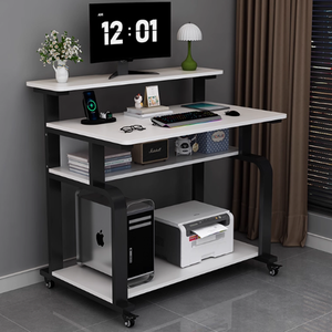 Bureau d'<span class=keywords><strong>ordinateur</strong></span> de bureau pouvant accueillir une <span class=keywords><strong>imprimante</strong></span>, <span class=keywords><strong>petit</strong></span> bureau d'étude simple <span class=keywords><strong>pour</strong></span> étudiants, chambre à coucher, bureau mobile - Product Image 1