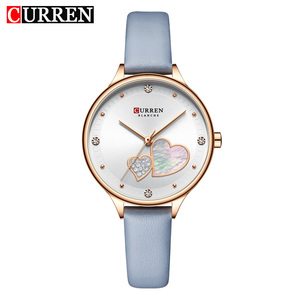 For 9077 Luxury Fashion Women's Watch Leather Strap Crystal Waterproof Quartz Movement Stainless Steel <b>Case</b> 3BAR Water - Product Image 6