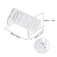 Porte-bouteille à rouleau en plastique transparent oblique présentoir en acrylique support de tube à essai pour appareil de chimie pour tubes de 15ml 25ml