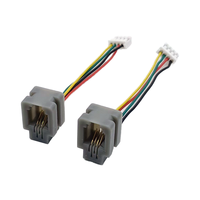Adaptateur téléphonique RJ9 personnalisé YBO, connecteur 616M-4P4C, prise femelle, câble de raccordement (matériau PBT) pour l'assemblage de faisceau de câblage téléphonique